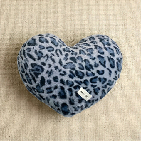 Leopard Plush Heart Pillow