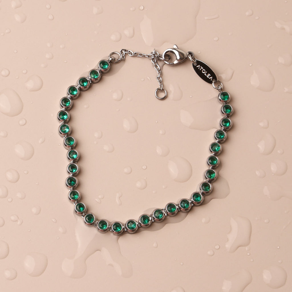 Green Tennis Bracelet